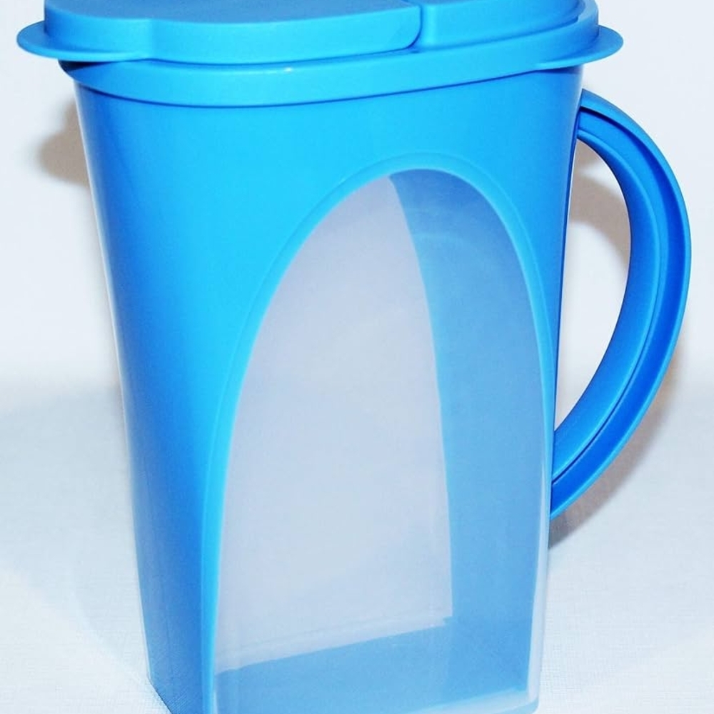 NEW Tupperware Clear Impressions Blue Pitcher